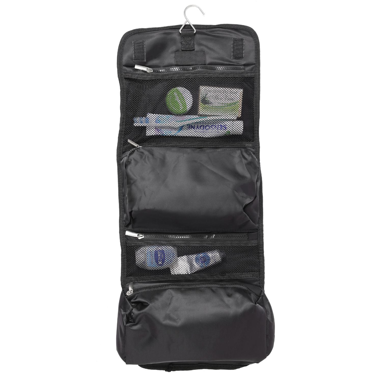 Mens striped Wash Bag expanded view