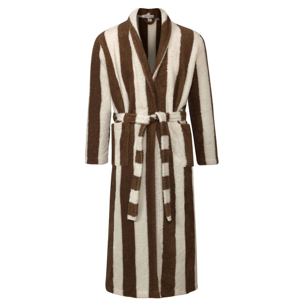 knee length dresses for ladies Pine Green Pembroke Stripe Cotton Robe