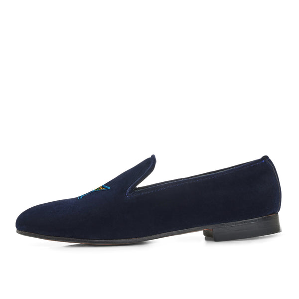 Handmade Velvet Loafers/Slippers with White Tassels By Bown of London Amazon.com | FERUCCI Handmade White Men Velvet Slippers  main image 3
