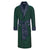 Connaught men's smoking jacket in green paisley – long smoking robe for men