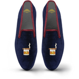 Men's Velvet Loafer/Slipper Shoe Cigar on Whiskey Glass