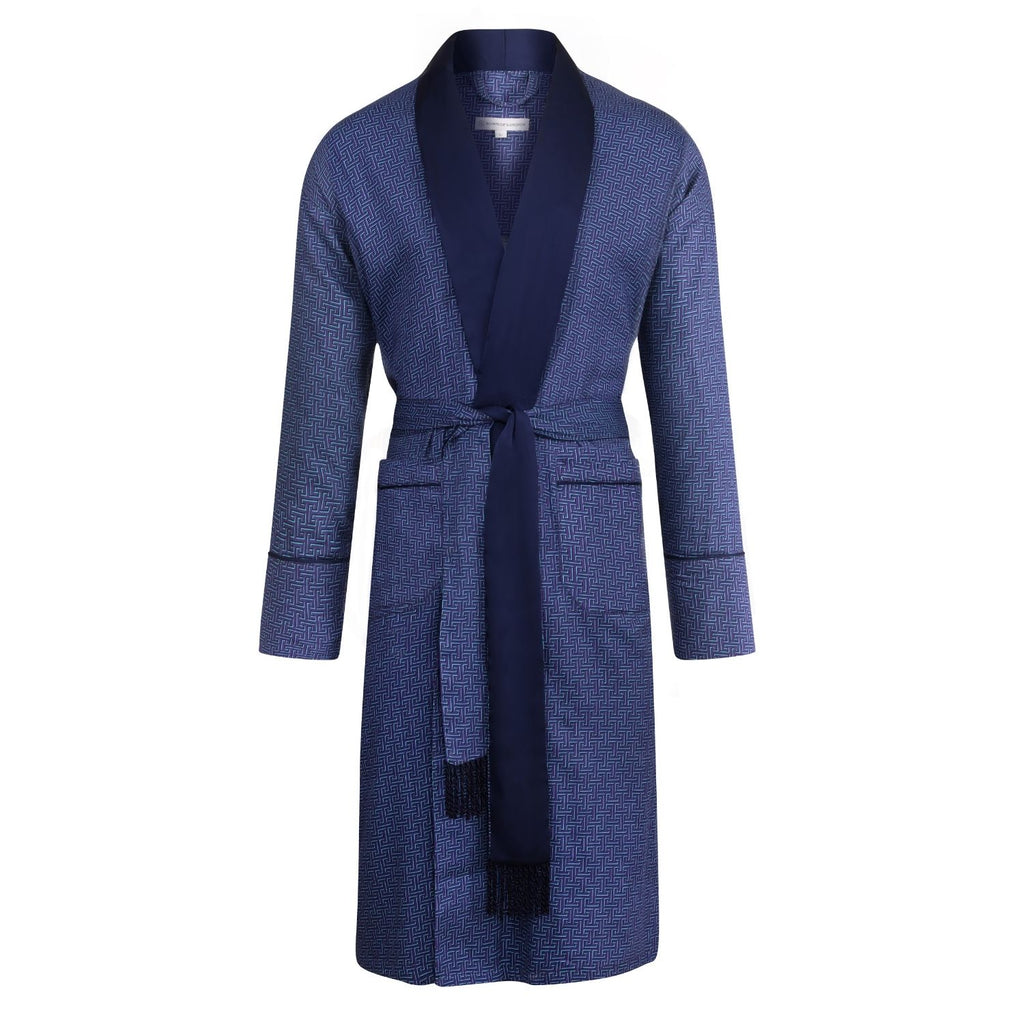 Blue Lightweight Robe - The Oxford Bathrobe
