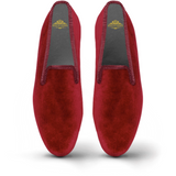 Men's Velvet Loafer/Slipper Shoe Plain Maroon