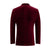 Made to measure Men's Single breasted Italian Velvet Blazer - Burgundy