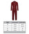 Apollo Mens Red Satin Pajamas - Size Chart | Bown of London