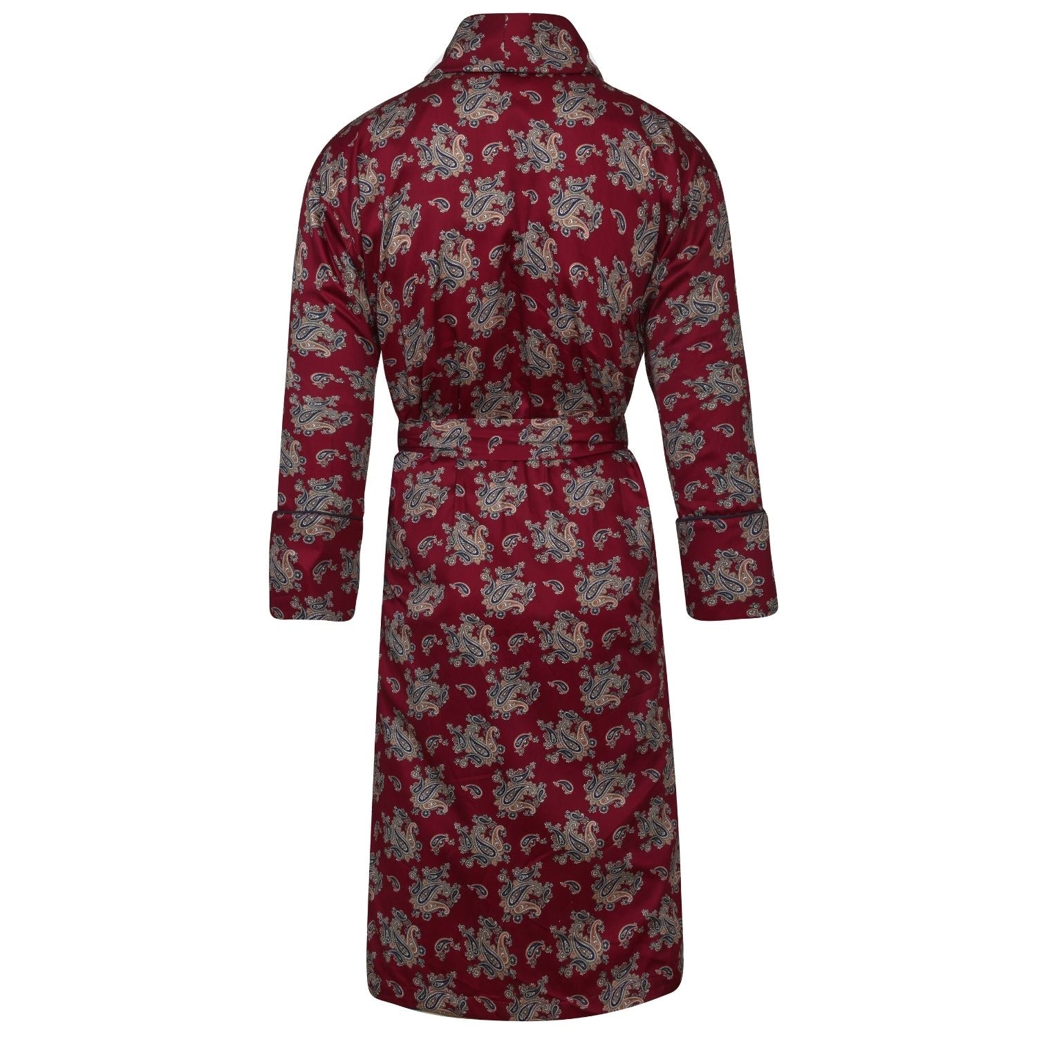 Lightweight Men's Robe Gatsby Paisley Wine - Main Image