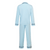 Hades Mens Light Blue Satin Pajamas - Back | Bown of London