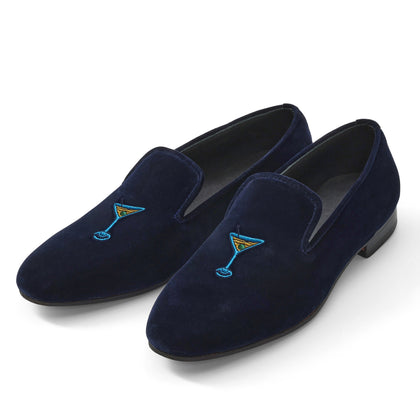 Martini Time Custom Velvet Shoes | Bown of London