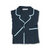 Poseidon Mens Blue Satin Pajamas - Folded | Bown of London
