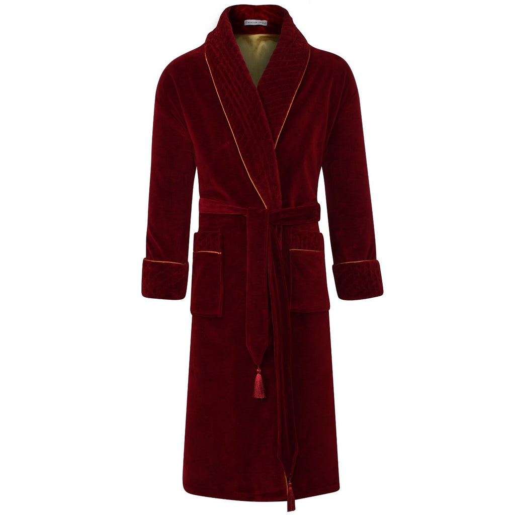 Smoking jacket dressing gown hotsell