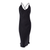 Bushra Vegan Silk Black Cupro Midi Dress Front