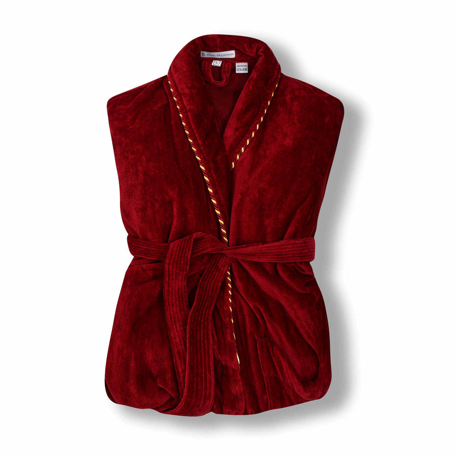Earl Claret Men's Bathrobe - Folded | Bown of London