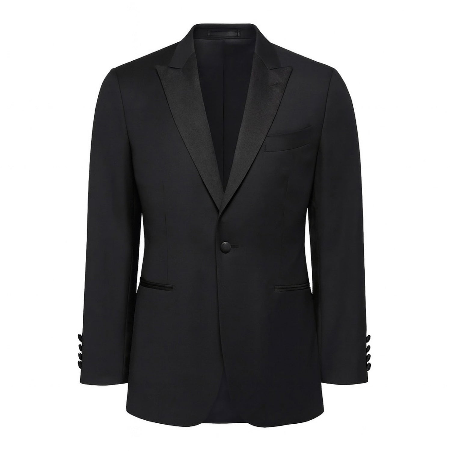 Made to measure Men's Single Breasted Black Tuxedo and Trousers