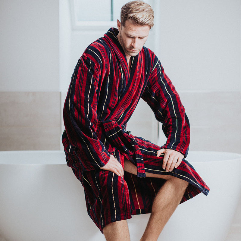 Men Fall Fashion Custom Bathrobe 100% Cotton Towelling Bath Robe