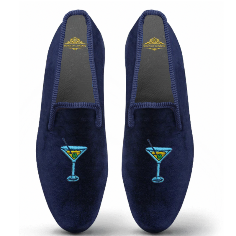 Men's Velvet Loafer/Slipper Shoe Martini Time