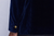 Made to Measure Navy Italian Velvet Nehru Collar Jacket
