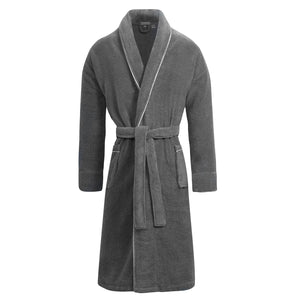 Europa Gray Unisex Bathrobe - Front | Bown of London