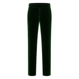 Men's Italian velvet green trousers