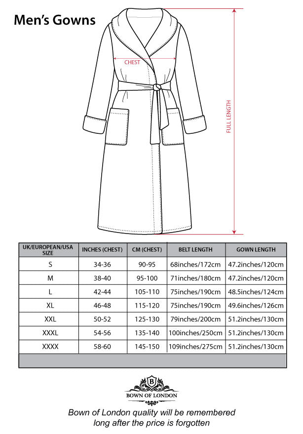 Bath Robe Chart Earl/Duchess Claret Bathrobe Bundle | Bown of London – Bown of London USA