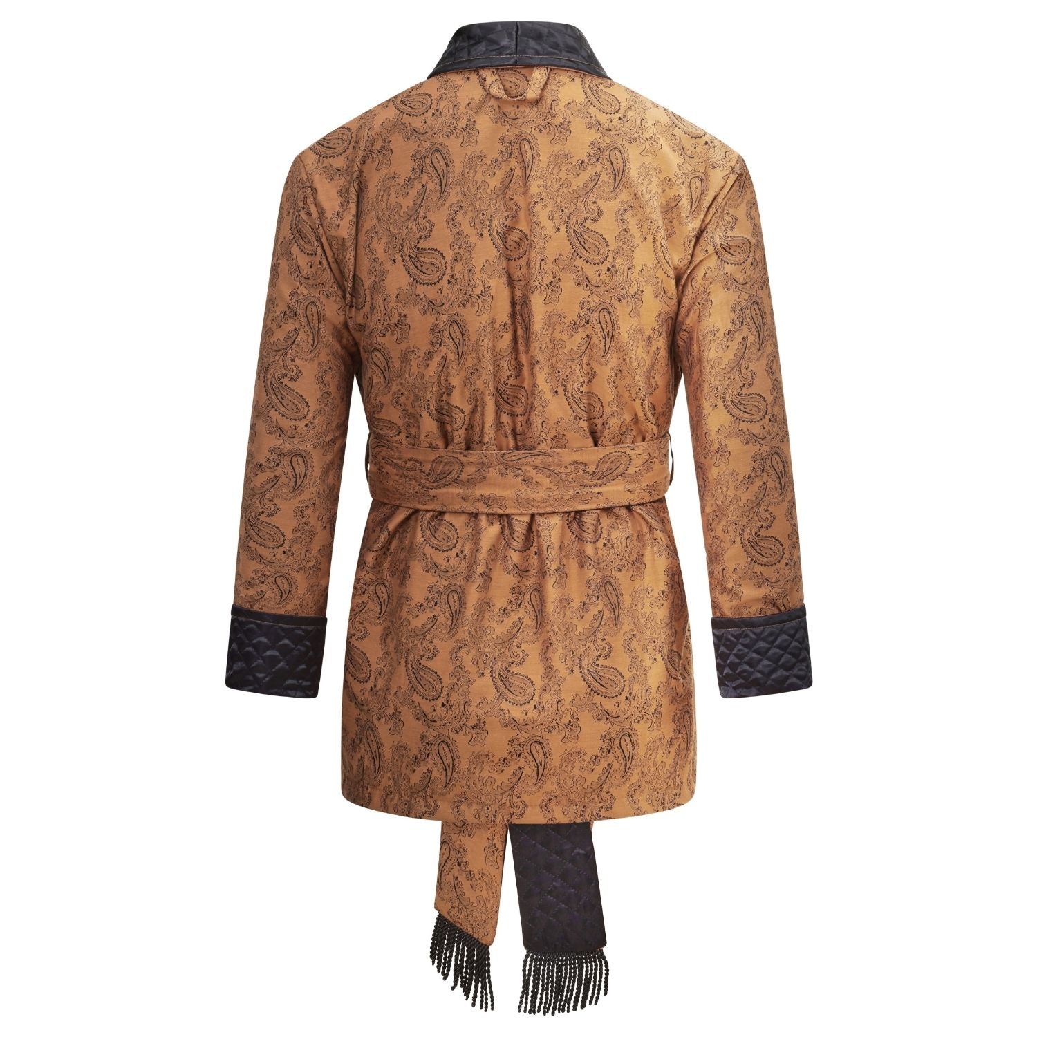 Midas Short Velvet Smoking Jacket in Gold