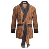 Midas Short Velvet Smoking Jacket in Gold