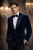 Made to measure Men's Single Breasted Light Navy Velvet Jacket