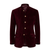 Made to Measure Maroon Italian Velvet Nehru Collar Jacket
