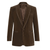 Dark Brown Single Breasted Velvet Blazer - Bown of London