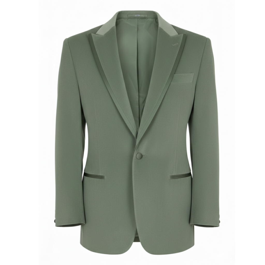 Light Green velvet blazer with lapels  - Bown of London

