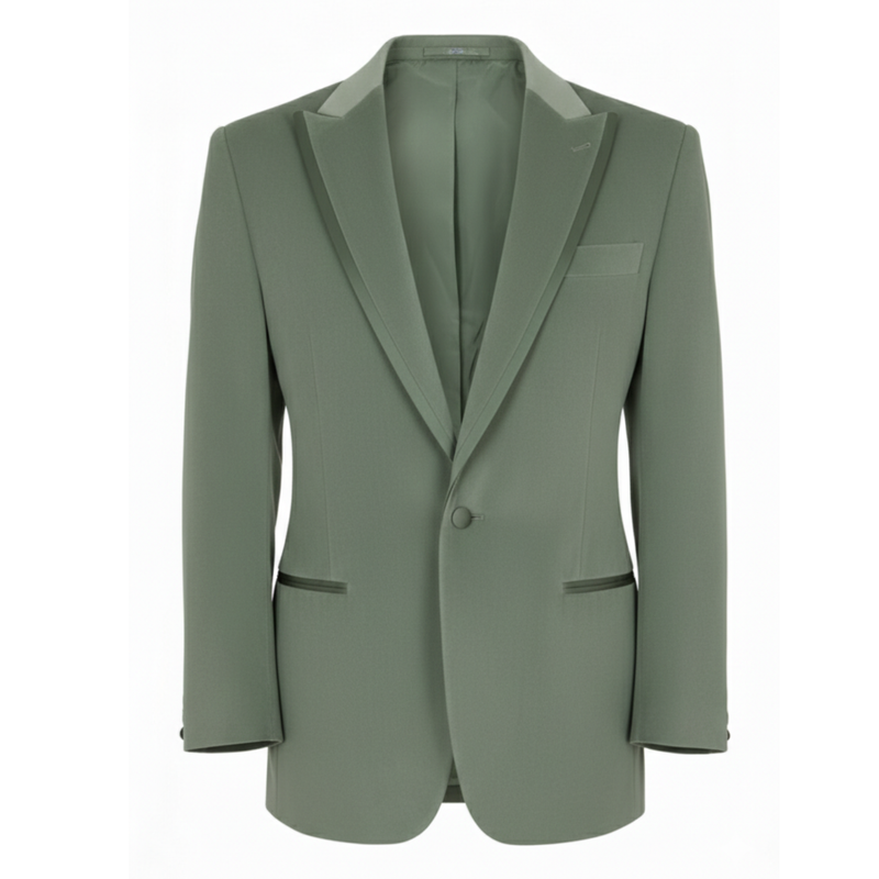 Light Green velvet blazer with lapels  - Bown of London

