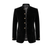 Made to Measure Black Italian Velvet Nehru Collar Jacket