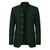 Made to Measure Green Italian Velvet Nehru Collar Jacket