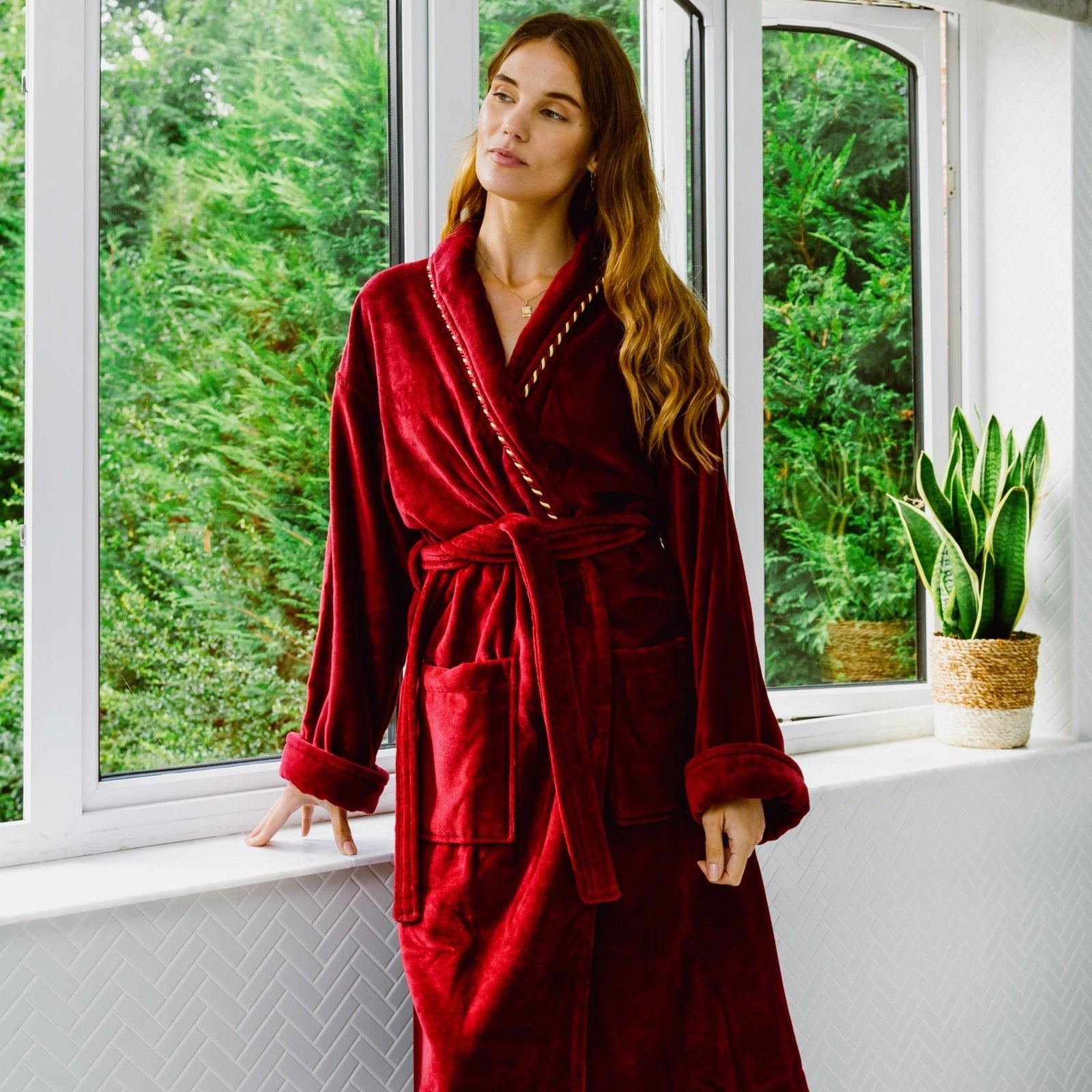 Egyptian Cotton Bathrobe Large Towelling Dressing Gown Earl/Duchess Claret Bathrobe Bundle Bown Of London Egyptian Cotton Bathrobe Large Towelling Dressing Gown Earl/Duchess Claret Bathrobe Bundle Bown Of London
