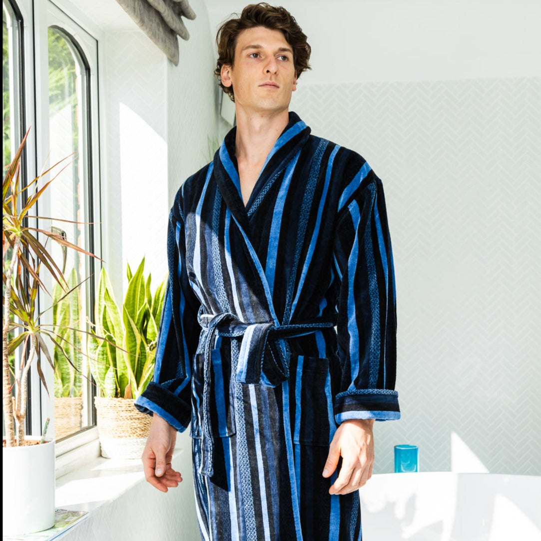 Men Fall Fashion Custom Bathrobe 100% Cotton Towelling Bath Robe