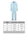 Hades Mens Light Blue Satin Pajamas - Size Chart | Bown of London