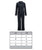 Aphrodite Womens Black Velvet Pajamas - Size Chart | Bown of London