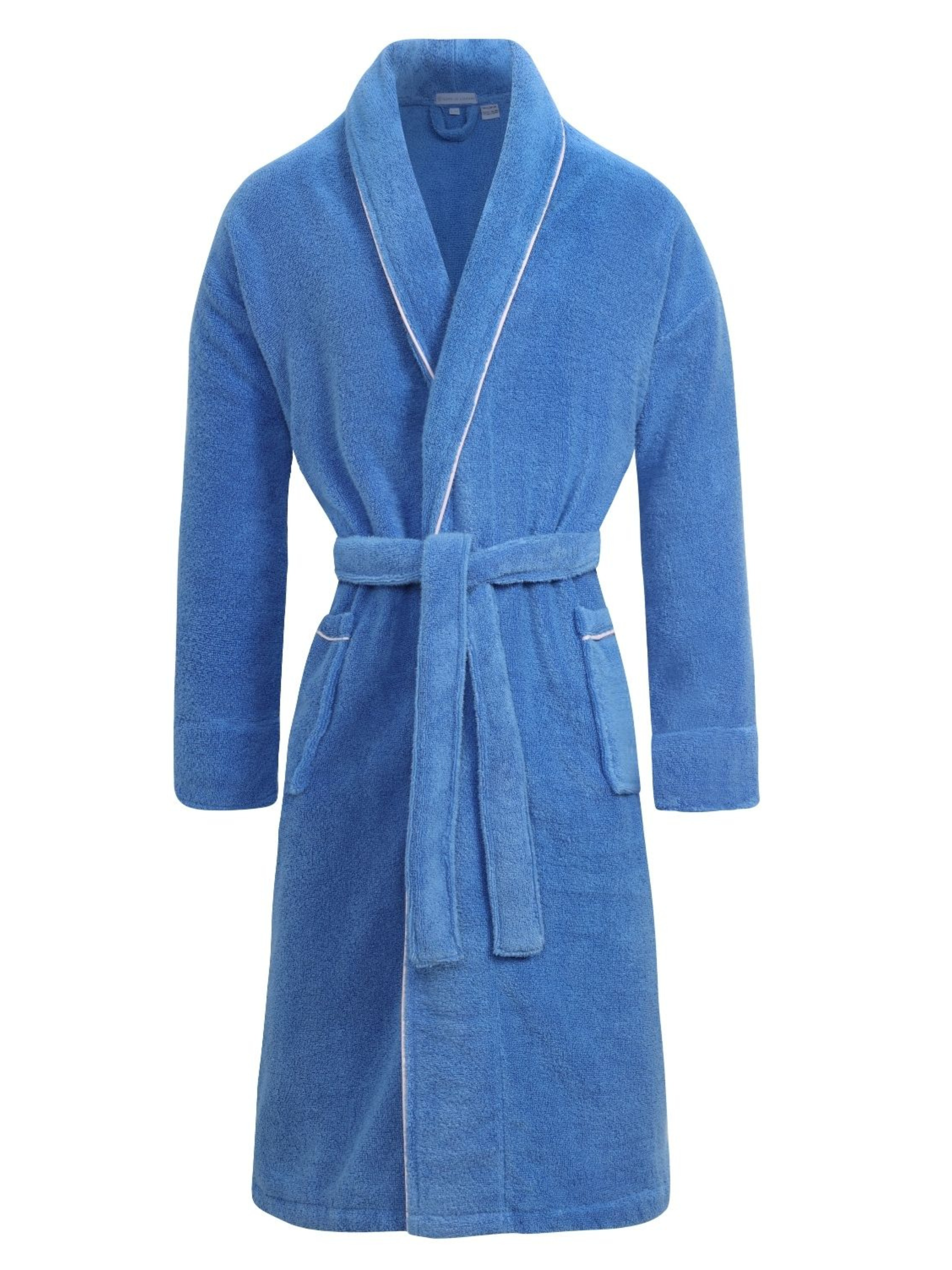 Women's Navy Towelling Bathrobe