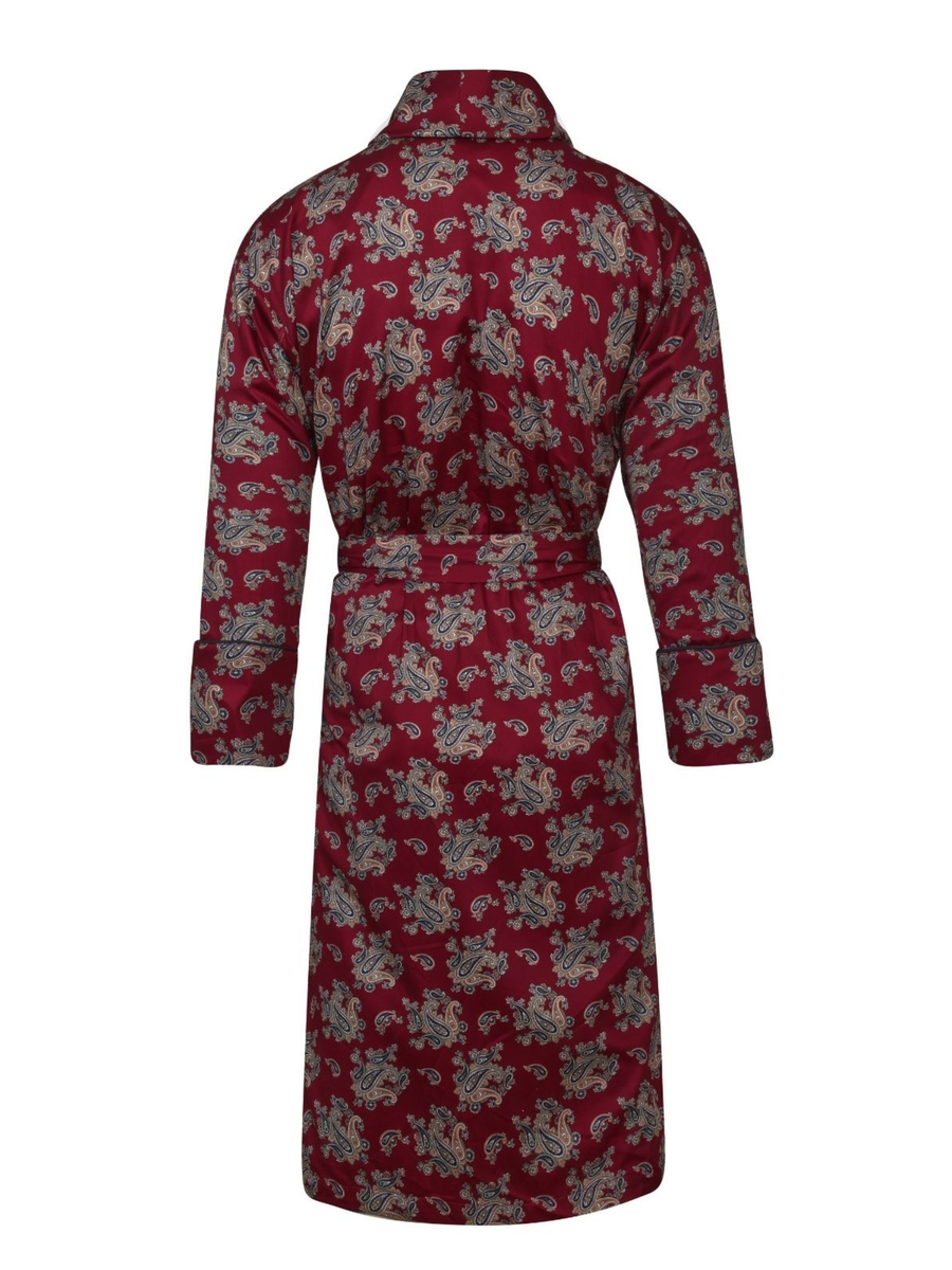 Lightweight Men's Robe - Gatsby Paisley Wine
