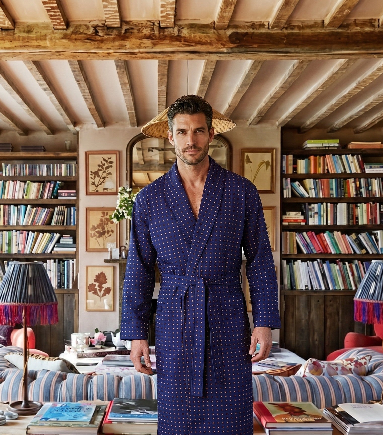 Lightweight Men's Bathrobe - Pacific