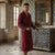 Lightweight Men's Bathrobe - Tosca Red