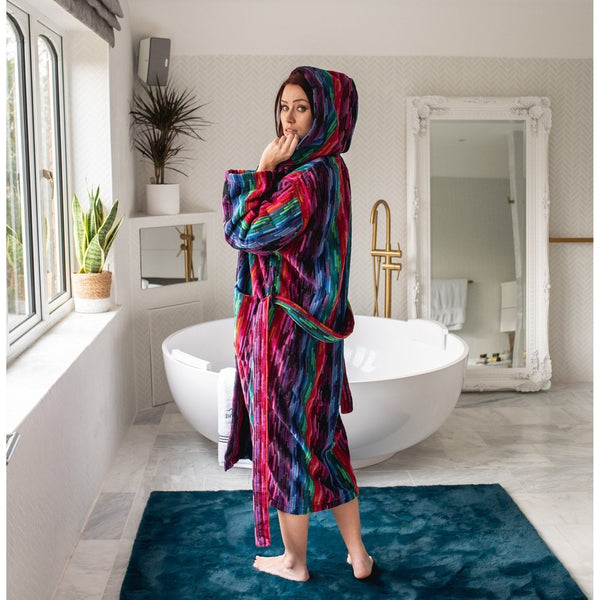 Women's Hooded Robe Multicolor Bathrobe Collection Bown of London Bown of London USA
