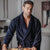Men's Designer Robe - Baron Navy Breakfast