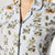 Ladies Pajamas - Tiger & Zebra Bamboo Close View Of Pattern & Pocket