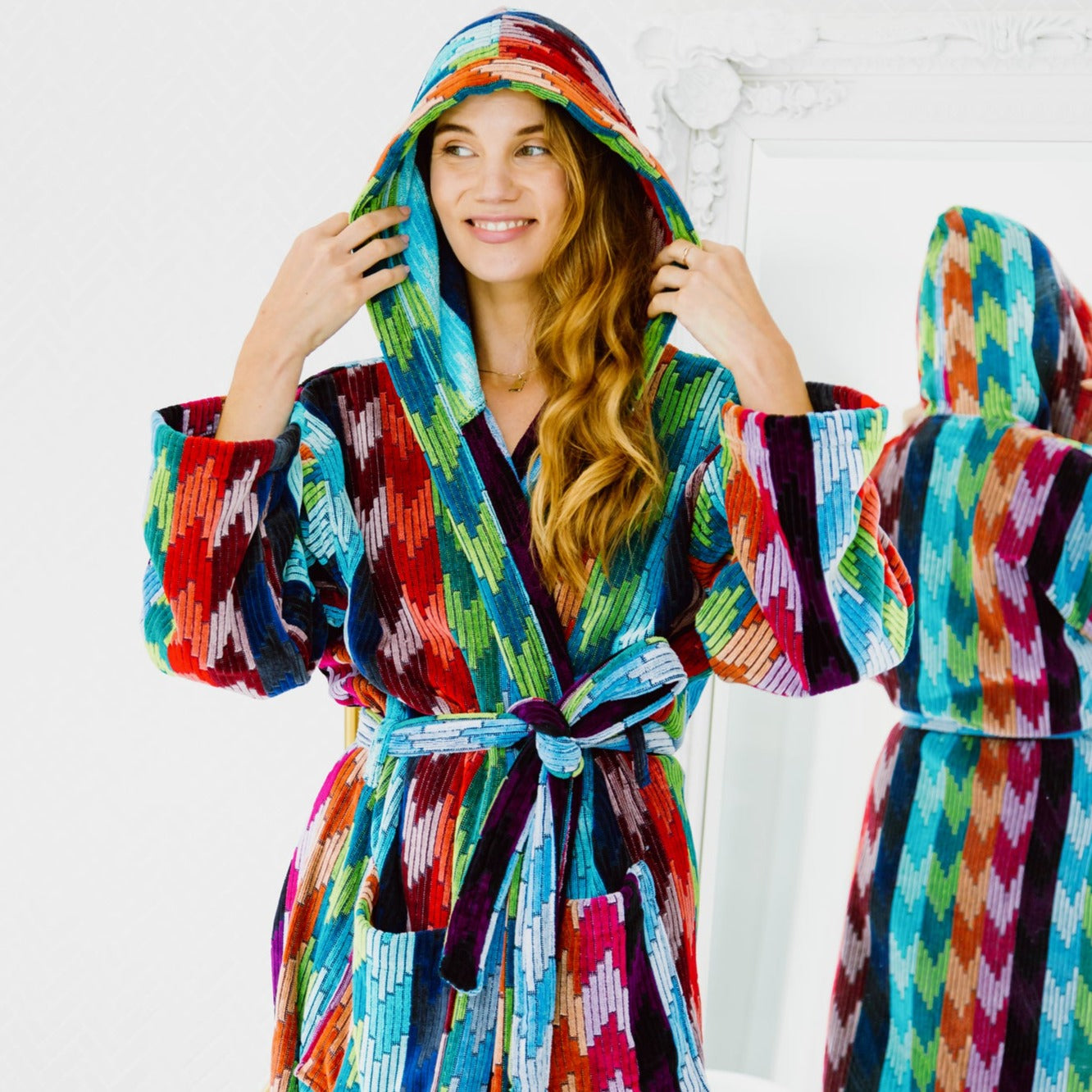 LAKE | Women | Pima Cotton Pajamas | Hydrangea Pima Robe