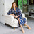 Lightweight Bathrobe - Gatsby Paisley Blue Sat