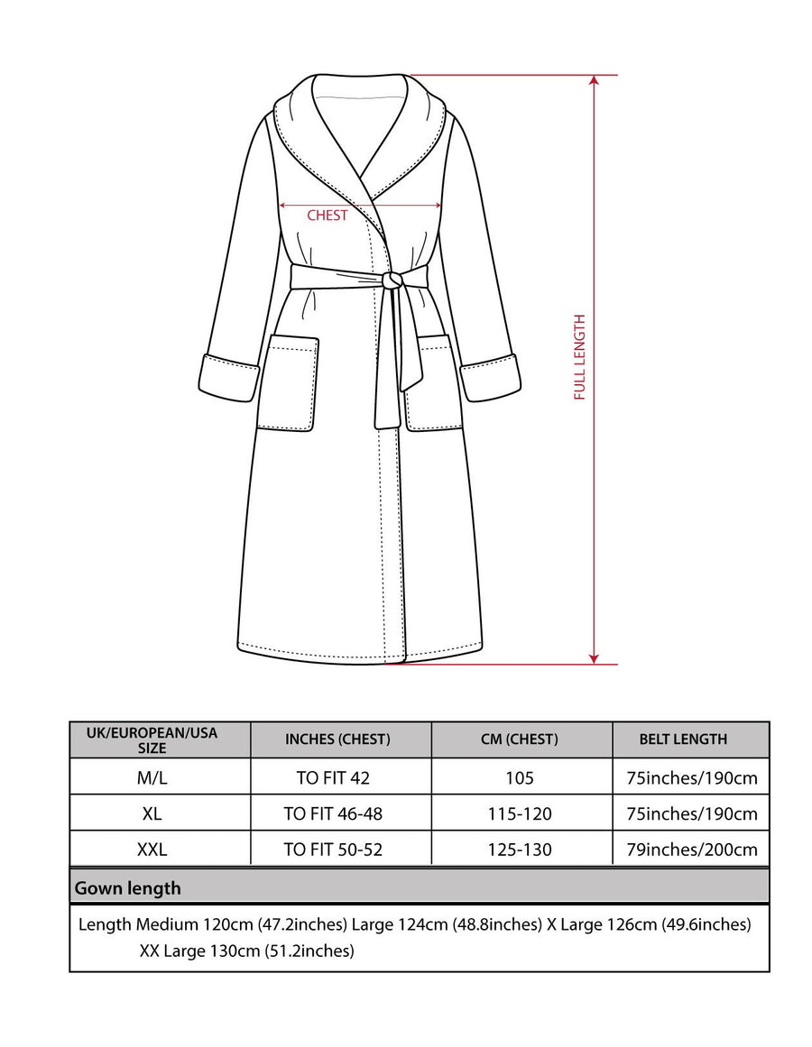 Smoking jacket Size Chart | Bown of London